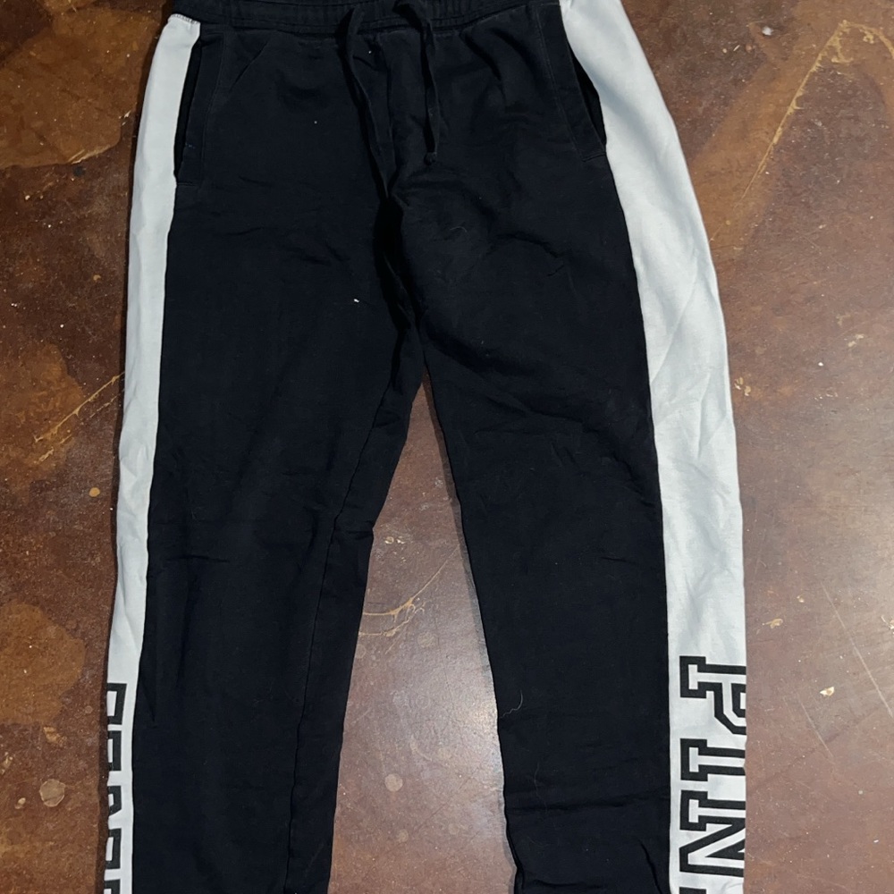 PINK Victoria's Secret Black and Gray Joggers